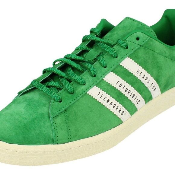 Adidas Original's Men's Campus Human Made Sneaker Green Suede White Stripes 12 - Picture 9 of 11